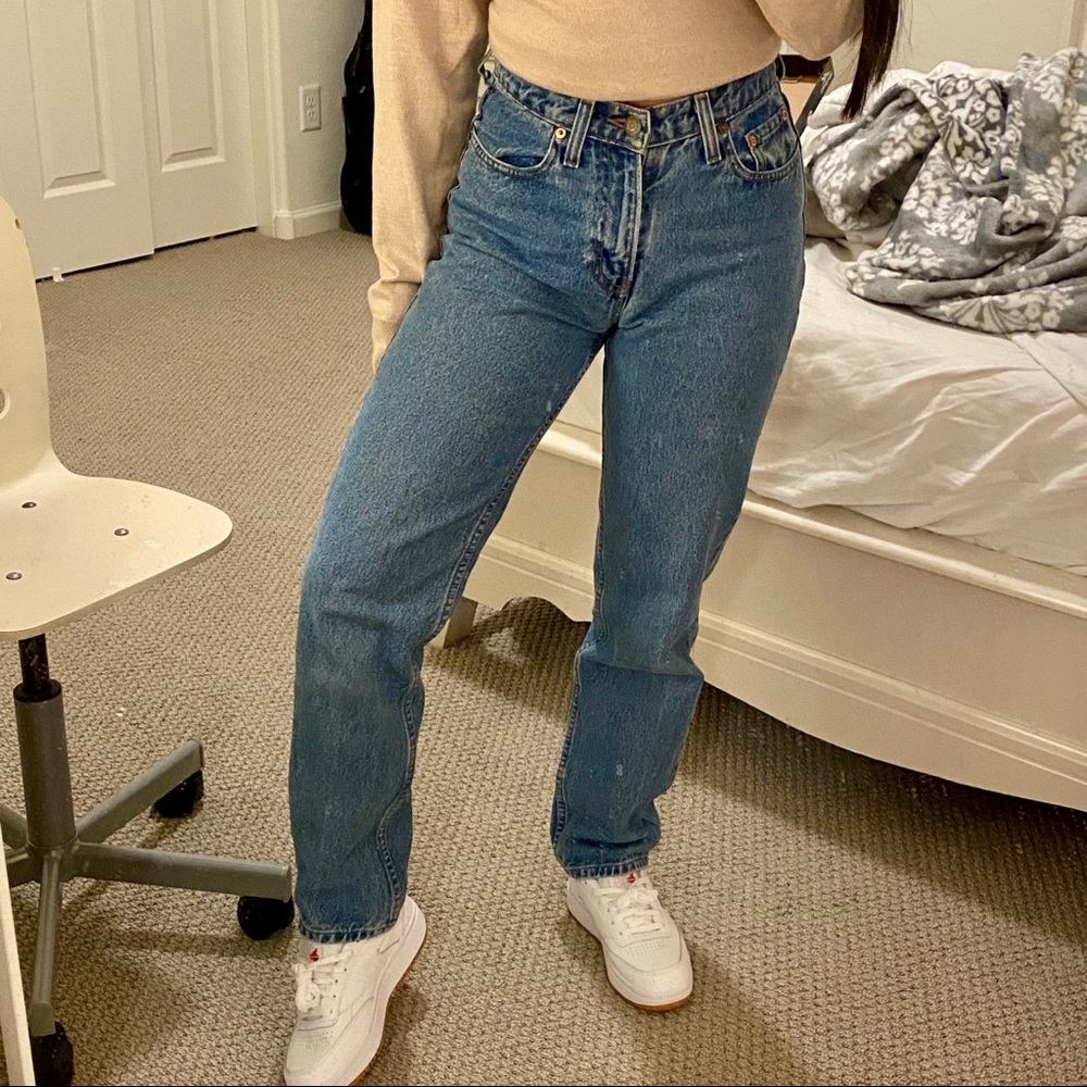 jordache authentic straight cut blue jeans